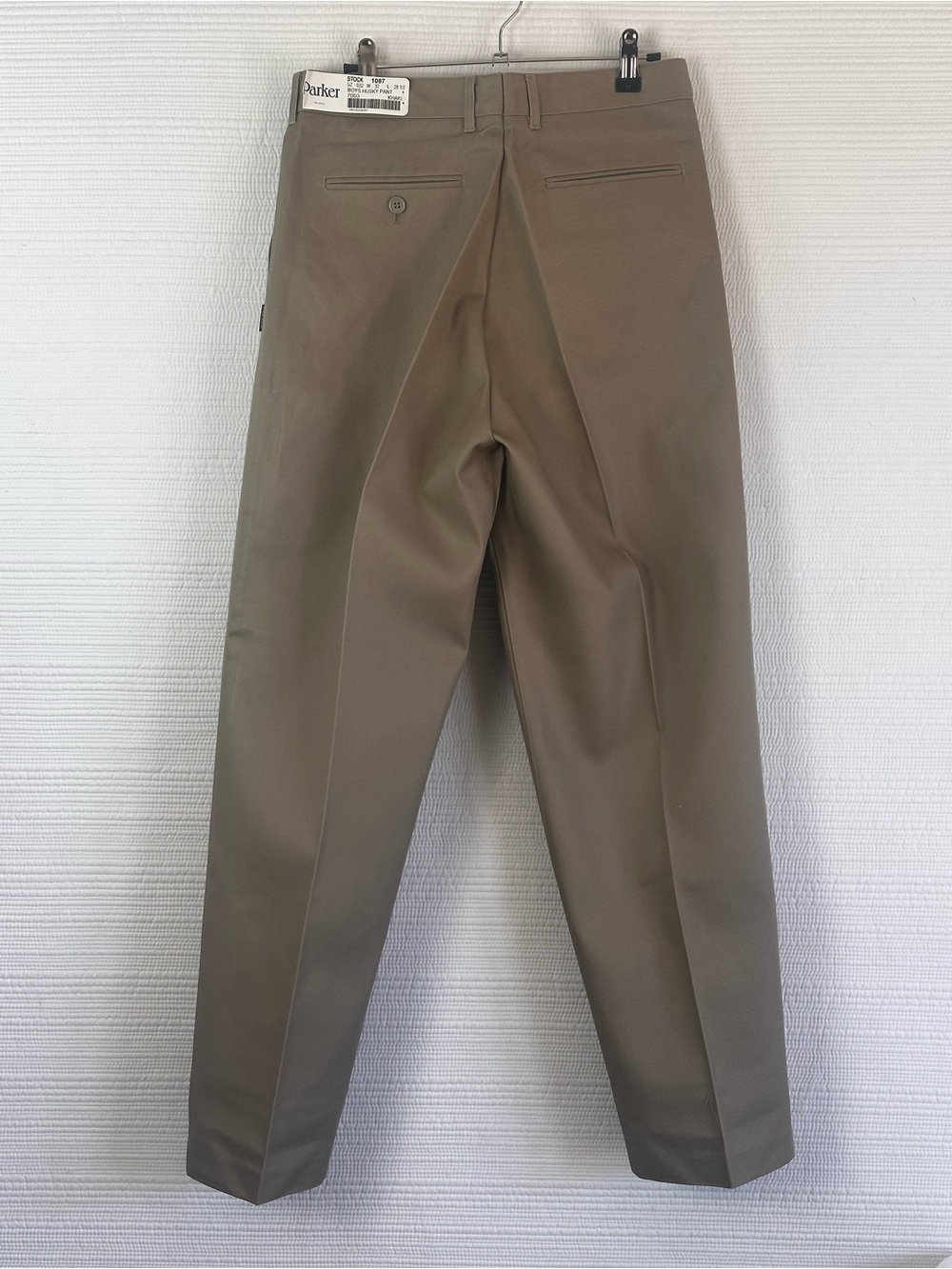 NWT Parker Boys Husky Khaki Dress Pants 32H Pleated Uniform Chinos 32x28.5 - Picture 13 of 15